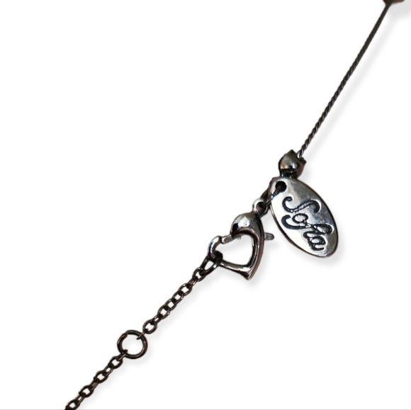 Sofia Vergara Gunmetal Grey Rhinestone Cameo Necklace - Picture 4 of 5